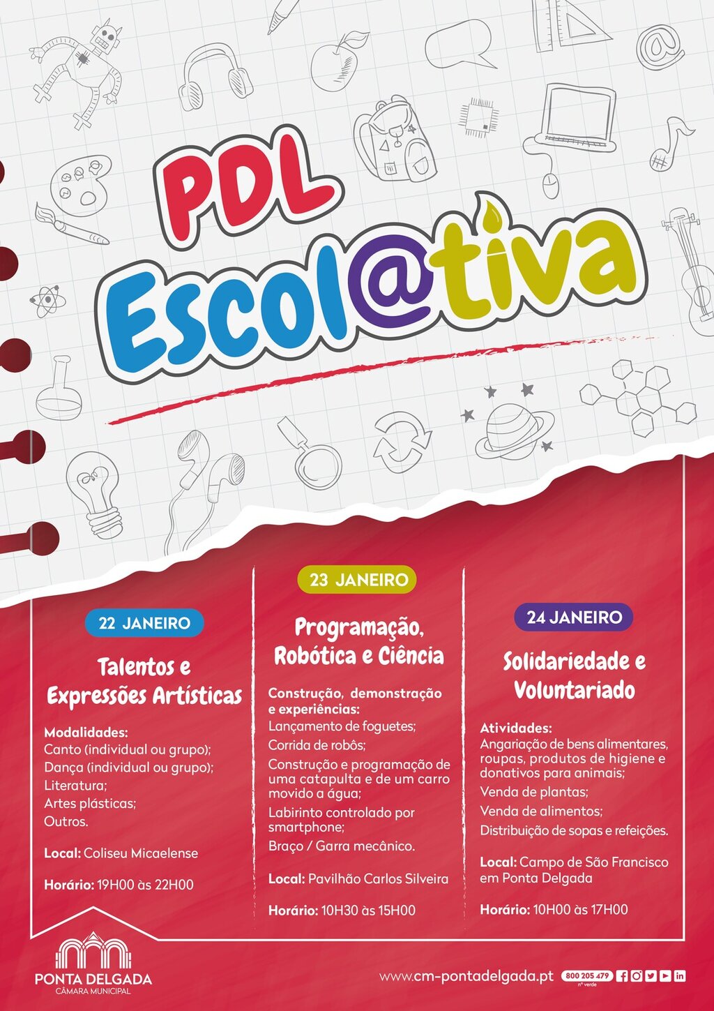 PDL Escol@tiva é o novo projeto da Câmara Municipal de Ponta Delgada