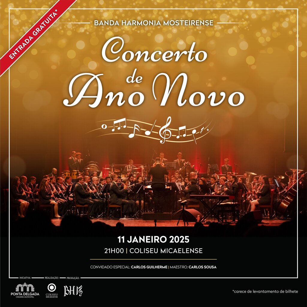 Ponta Delgada recebe Concerto de Ano Novo a 11 de janeiro no Coliseu Micaelense