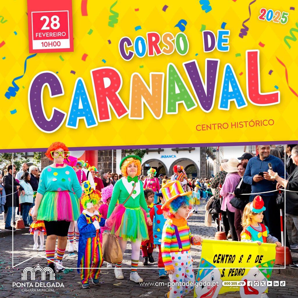 Corso de Carnaval regressa a Ponta Delgada a 28 de fevereiro