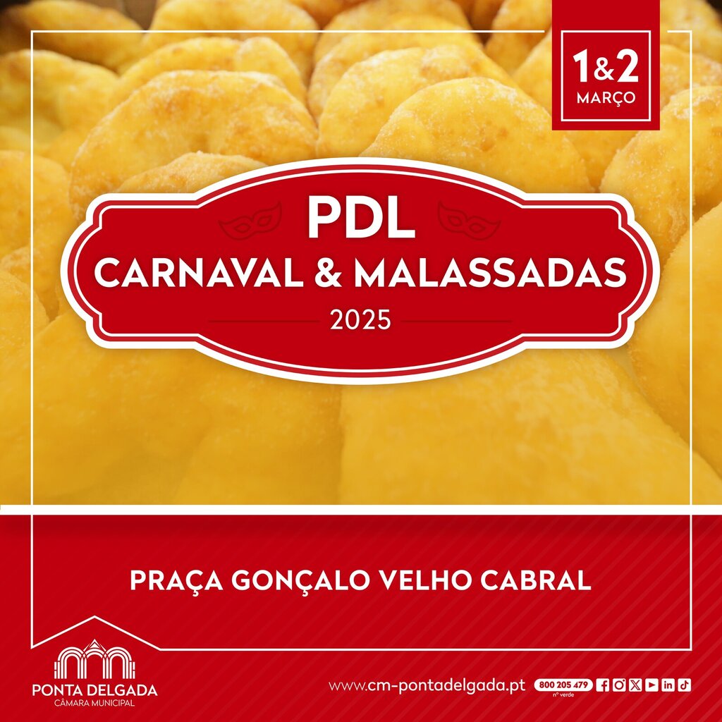 Câmara Municipal de Ponta Delgada promove “PDL Carnaval & Malassadas” 