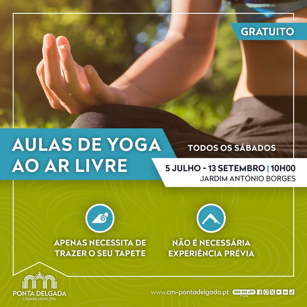 Câmara Municipal de Ponta Delgada dinamiza aulas de yoga gratuitas